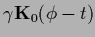 $\displaystyle \gamma {{\bf K}}_0(\phi-t)$