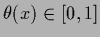 $\theta(x)\in [0,1]$