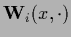 ${\bf W}_i(x,\cdot)$