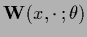 ${\bf W}(x,\cdot\,;\theta)$