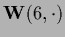 ${\bf W}(6,\cdot)$