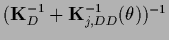 $({\bf K}_D^{-1}+{\bf K}_{j,DD}^{-1}(\theta))^{-1}$