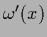 $\omega^\prime(x)$