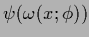 $\psi(\omega(x;\phi))$