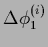 $\displaystyle \Delta \phi^{(i)}_1$