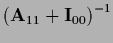 $\left( {\bf A}_{11} + {\bf I}_{00} \right)^{-1}$