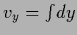 $v_y = \int \!dy$