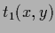 $\displaystyle t_1(x,y)$