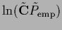 $\ln (\tilde {\bf C} \tilde P_{\rm emp})$