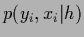 $p(y_i,x_i\vert{h})$