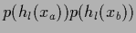 $p(h_l(x_a))p(h_l(x_b))$