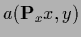 $a( {\bf P}_x x,y)$