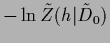 $-\ln \tilde Z({h}\vert\tilde D_0)$