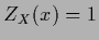 $Z_X(x)=1$