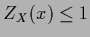 $Z_X(x)\le 1$