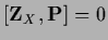 $[{\bf Z}_X , {\bf P} ] = 0$