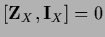 $[{\bf Z}_X , {\bf I}_X] = 0$