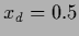 $x_d=0.5$