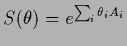 $S(\theta)=e^{\sum_i\theta_i A_i}$