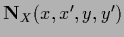 ${\bf N}_X(x,x^\prime,y,y^\prime)$