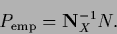 \begin{displaymath}
P_{\rm emp} = {\bf N}_X^{-1}N
.
\end{displaymath}