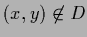 $(x,y)\not\in D$