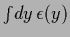 $\int\!dy \, \epsilon (y)$