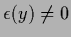 $\epsilon (y)\ne 0$