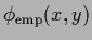 $\phi_{\rm emp} (x,y)$