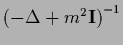 $\left( - \Delta + m^2{\bf I}\right)^{-1}$