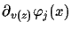 $\partial_{v(z)}\varphi_j(x)$