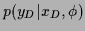 $p(y_D\vert x_D,\phi)$