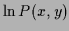 $\ln P(x,y)$