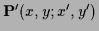 ${\bf P}^\prime (x,y;x^\prime,y^\prime)$