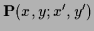 ${\bf P}(x,y;x^\prime,y^\prime)$