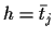 $h = \bar t_{j}$