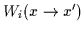 $W_i(x\rightarrow x^\prime)$