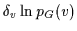 $\displaystyle \delta_{v} \ln p_G(v)$