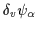 $\delta_v \psi_\alpha$