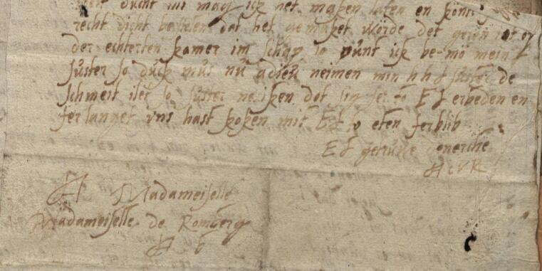 Anna Catharina von Romberg to Anna Theodora von Romberg, no date
