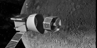 BepiColombo spacecraft in orbit around Mercury