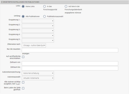 Screenshot Imperia module FoDB publications