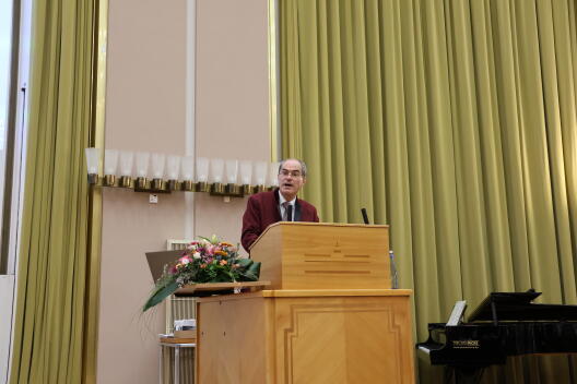 Prof. Dr. Peter Oestmann während seines Grußwortes.
