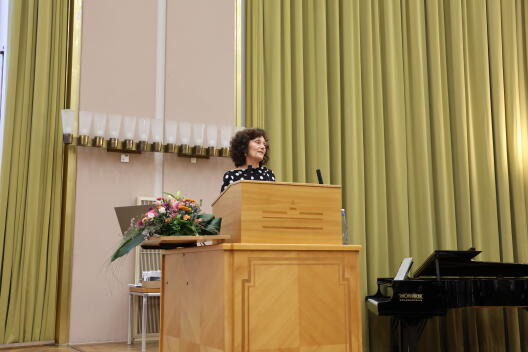 Dr. Jutta Laws während ihrer Ansprache im Namen des JPA Hamm.