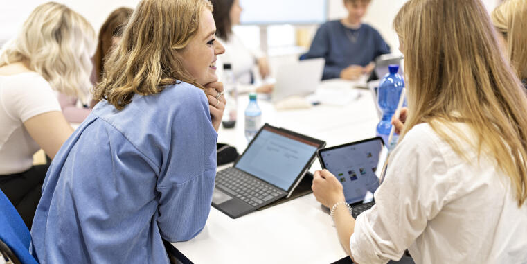 Studierende während eines Seminars.