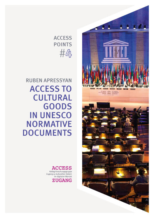 Cover des Bandes "Access to Cultural Goods in UNESCO Normative Documents"