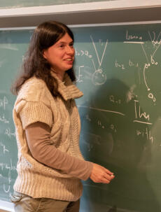 Aleksandra Kwiatkowska at the blackboard