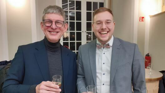 Andreas Lietz (right) and his PhD supervisor Ralf Schindler.