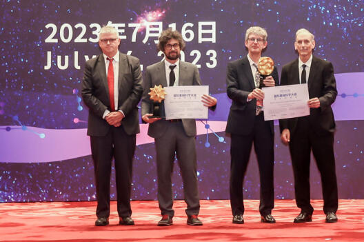 Ralf Schindler (second from right) and David Asperó (second from left) were awarded in the area of Mathematical Logic, Foundations and Category Theory.