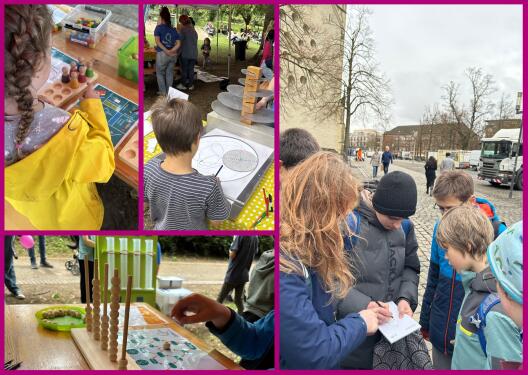 Die Q.UNI-Exponate laden zum Ausprobieren und Tüfteln ein. Der "Mathe-Trail" verbindet Sightseeing mit Knobelaufgaben.